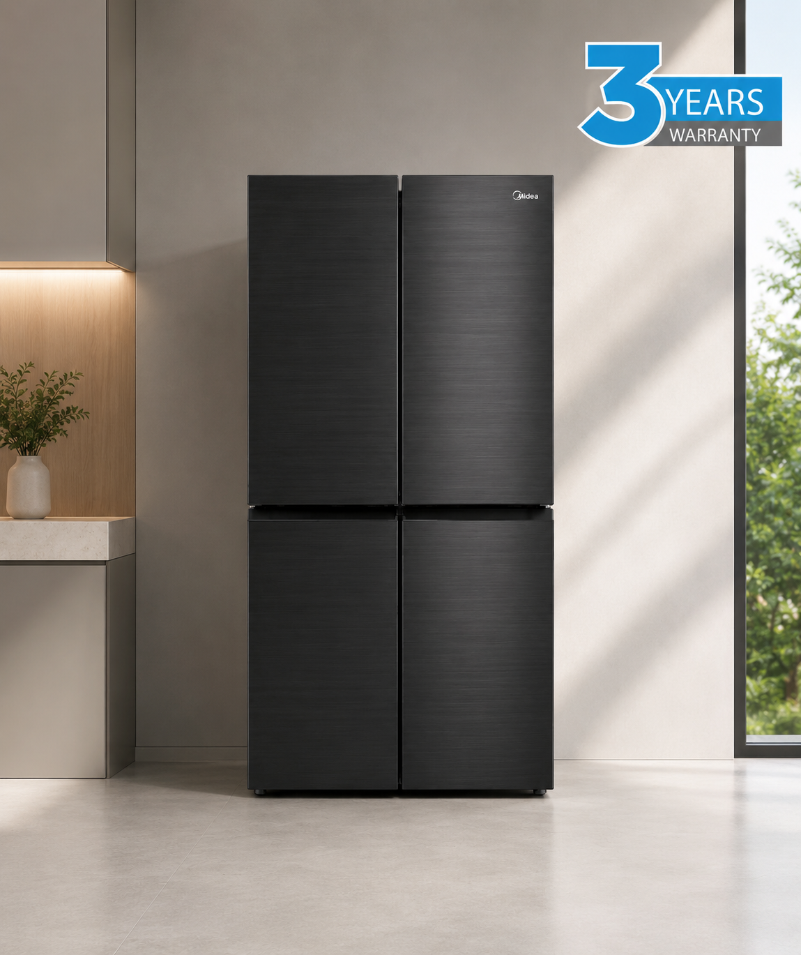 Midea Space Master 706L Quad Door Fridge with Auto-Ice Maker