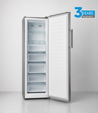 Midea 238L Upright Fridge/Freezer Stainless Steel