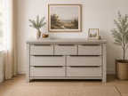 Amanda Solid Timber Dresser with Mirror
