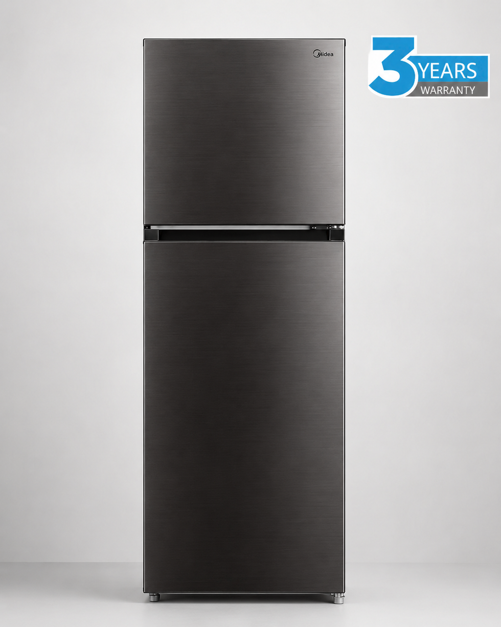 MIDEA MEET 236L Top Mount Fridge Freezer-Jazz Black