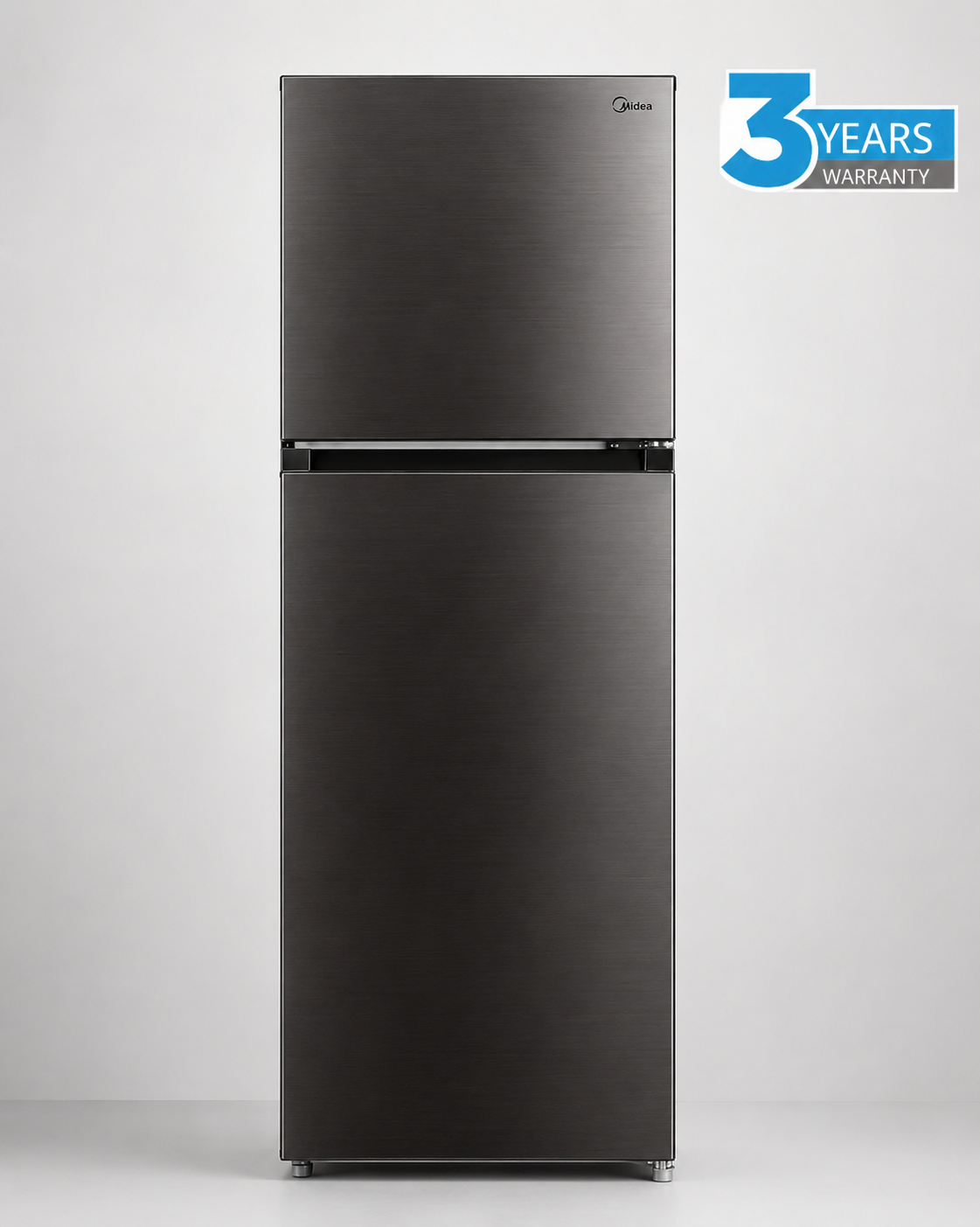 MIDEA MEET 236L Top Mount Fridge Freezer-Jazz Black