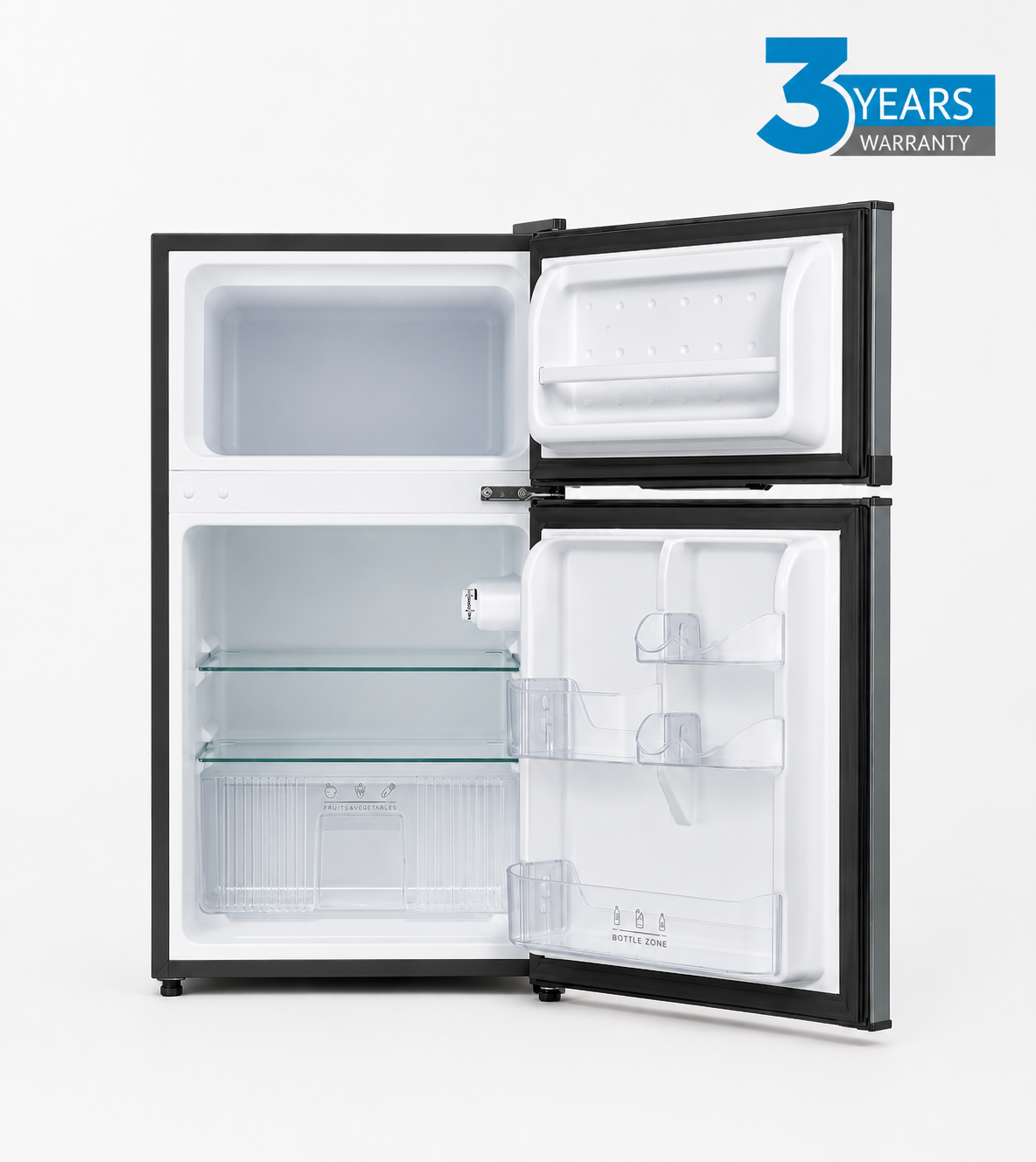 Midea 87L Bar Fridge and Freezer - Stainless Steel