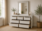 Amanda Solid Timber Dresser with Mirror