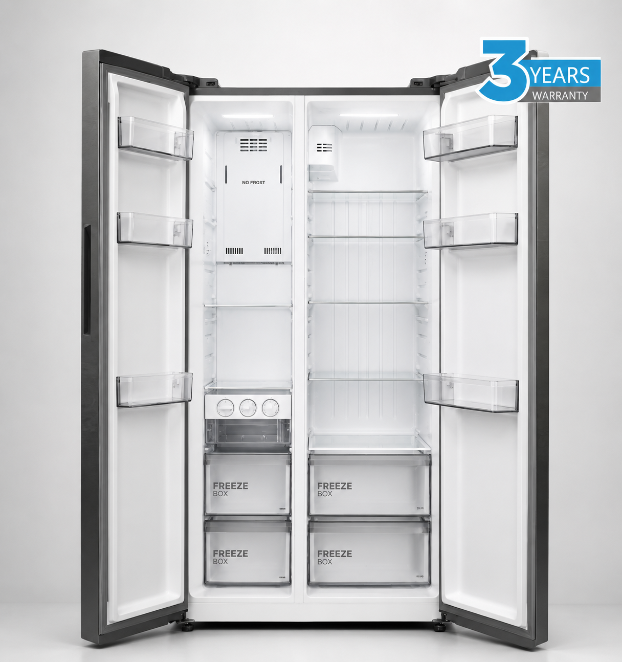 Midea 548L Side By Side Fridge Freezer Stainless Steel