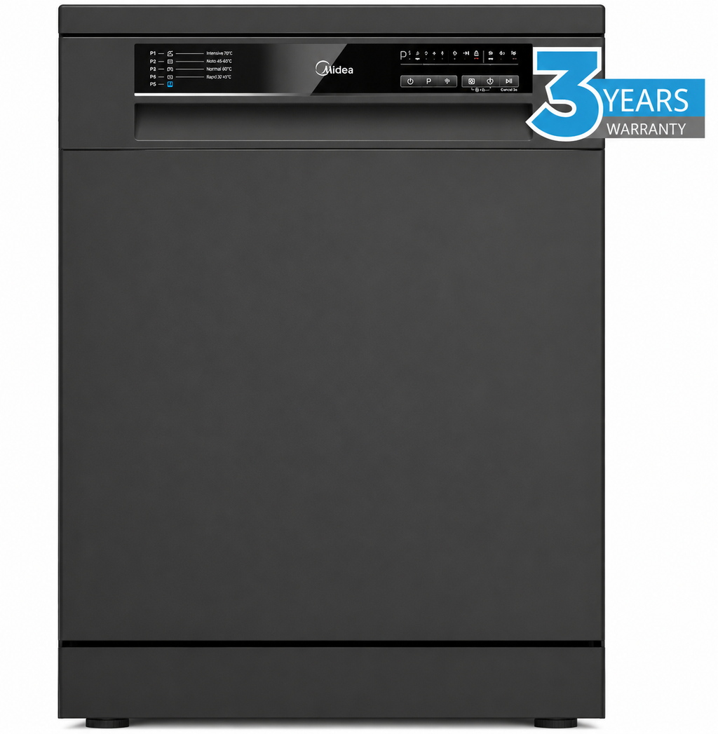 Midea 14 Place Setting Dishwasher Black Steel