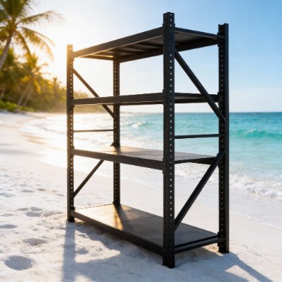 Black Shelving Units